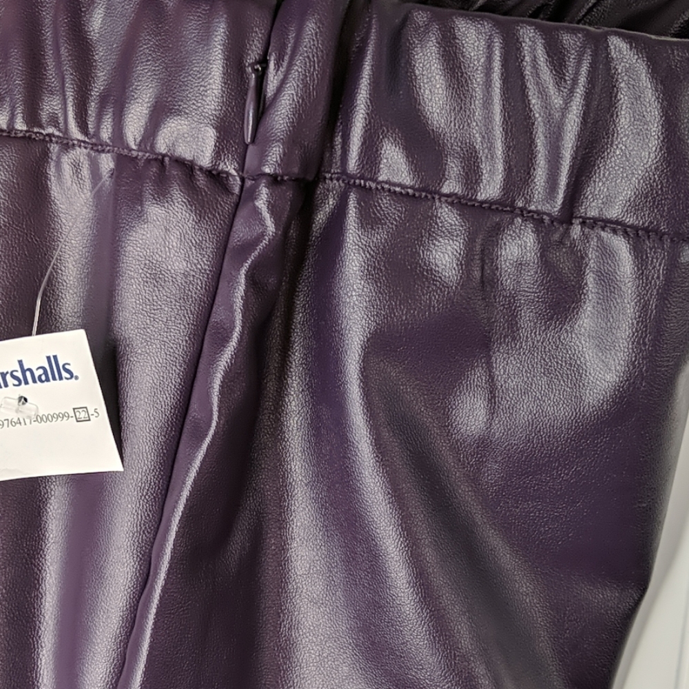 Catherines Faux Leather Pencil Skirt - Picture 4 of 6